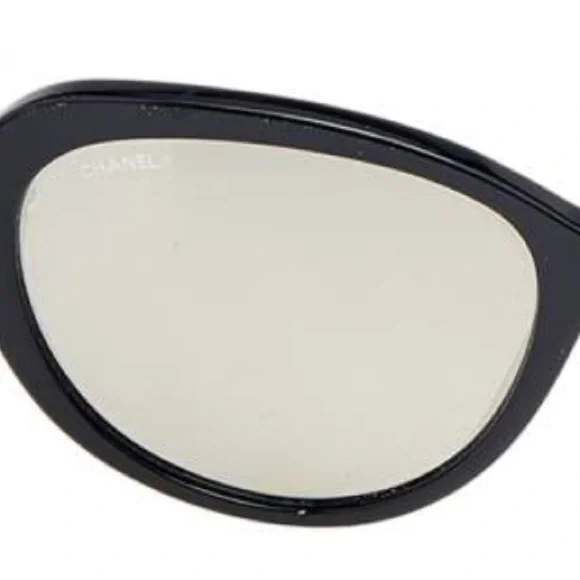 CHANEL 5269 CC Logo Oversized Cat-Eye Sunglasses Black & Silver - Picture 4 of 13